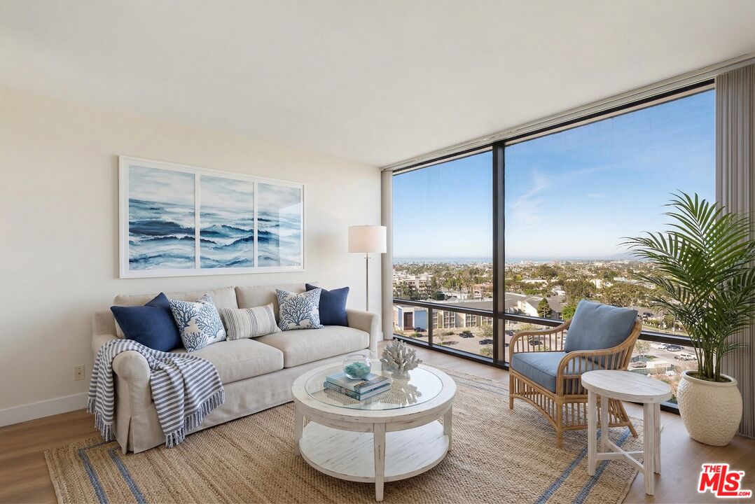 Marina Del Rey ocean view condominium living room